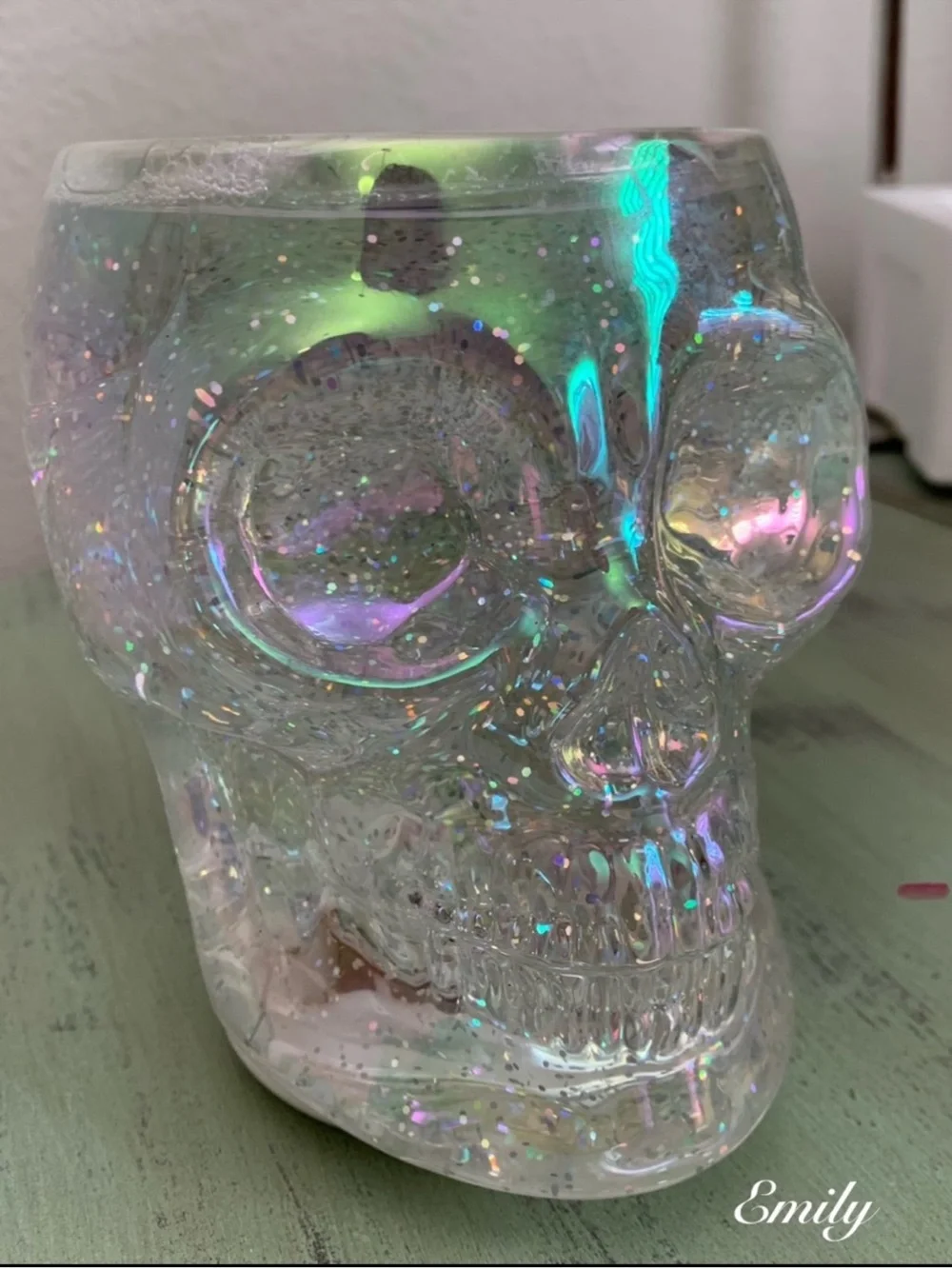 NEW Bath & Body Works WATER Light-up GLOBE SKULL Candle Holder